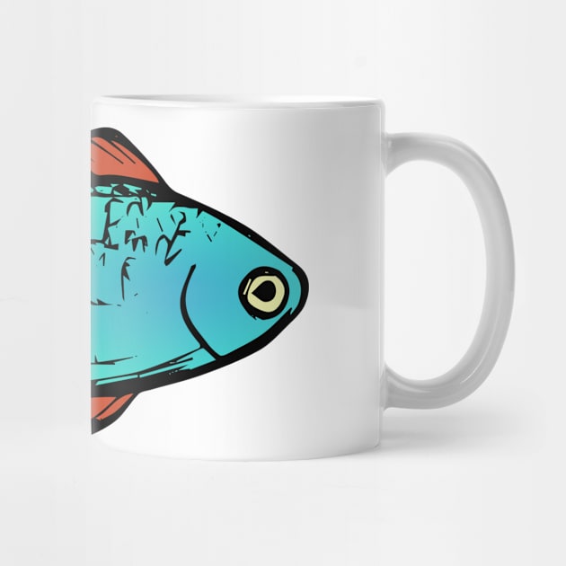 Neon rainbowfish - freshwater aquarium fish by DigitalShards